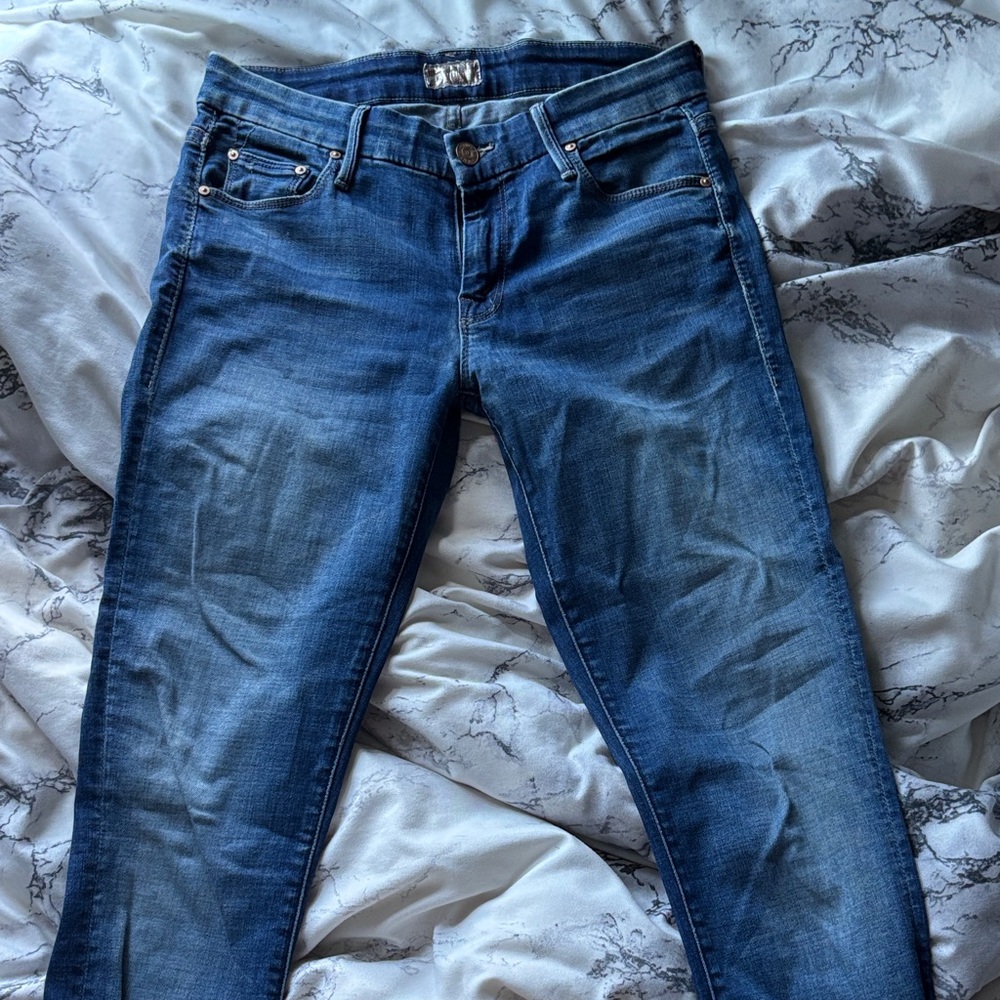 MOTHER Women's Deep Blue Skinny Jeans